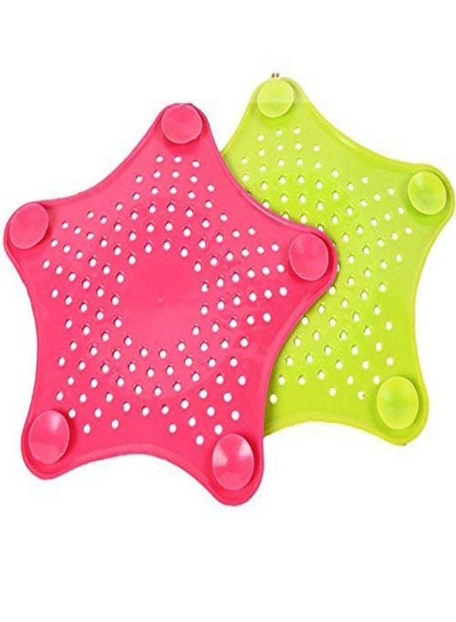 PIERCELL ENTERPRISE Piercell Starfish Hair Catcher Star Bathroom Drain Strainer Bathtub Shower Cover Trap strainers Protectors Filter for Kitchen(Pack of 1) Multicolour - Image 3